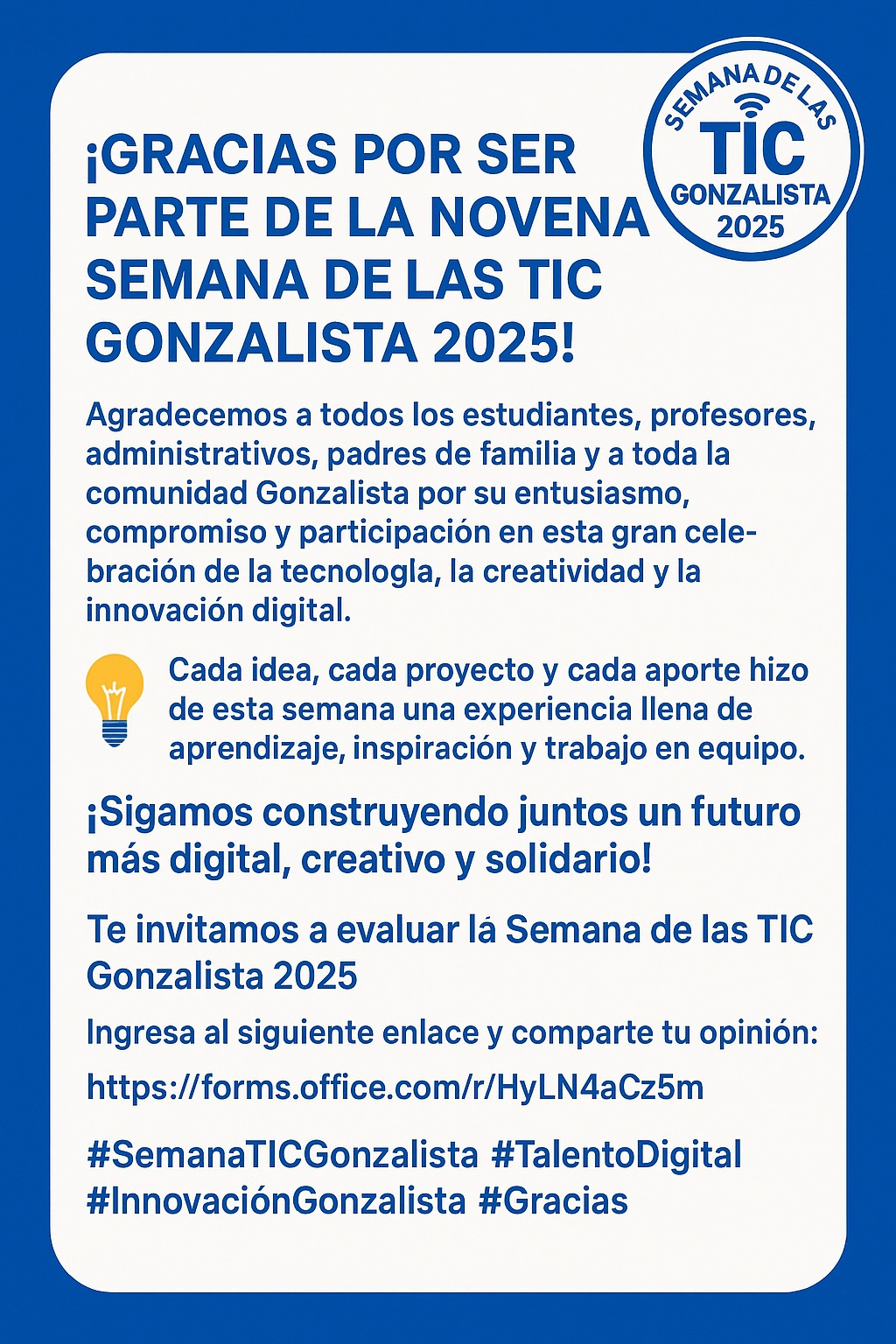 EVALUACION  NOVENA SEMANA DE LAS TICS 2025