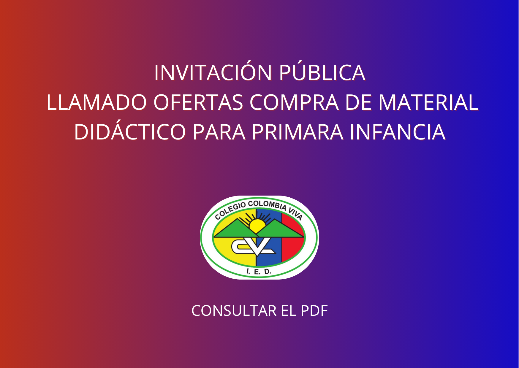 Llamado Ofertas COMPRA DE MATERIAL DIDÁCTICO PARA PRIMARA INFANCIA