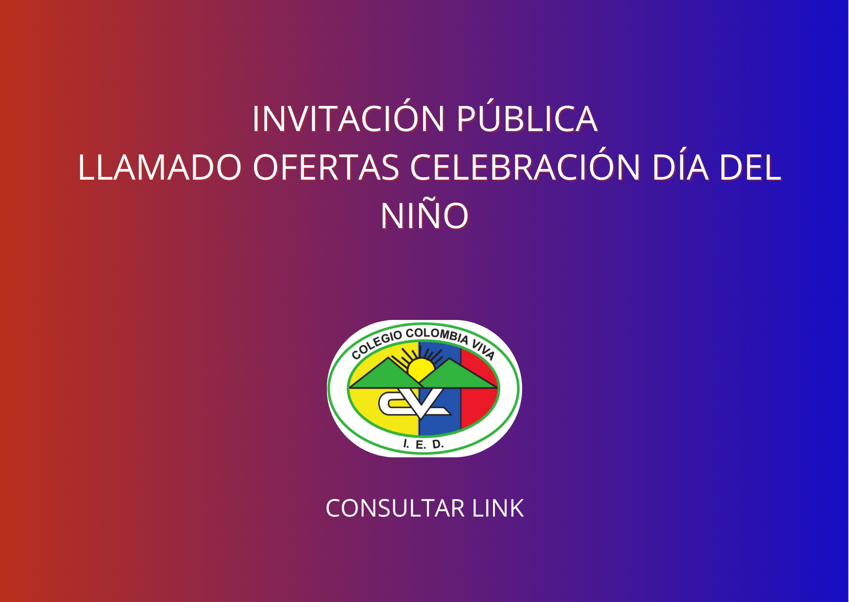 LLAMADO A OFERTAS ACTIVIDAD DÍA DEL NIÑO