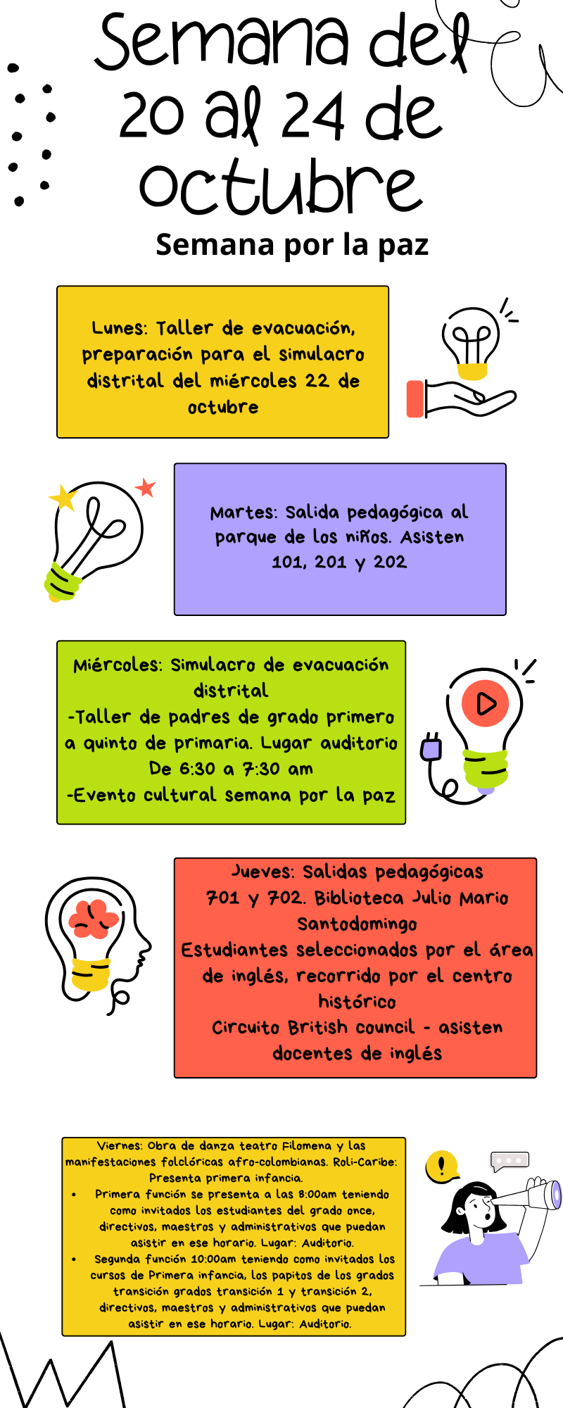 Semana del 20 al 24 de octubre