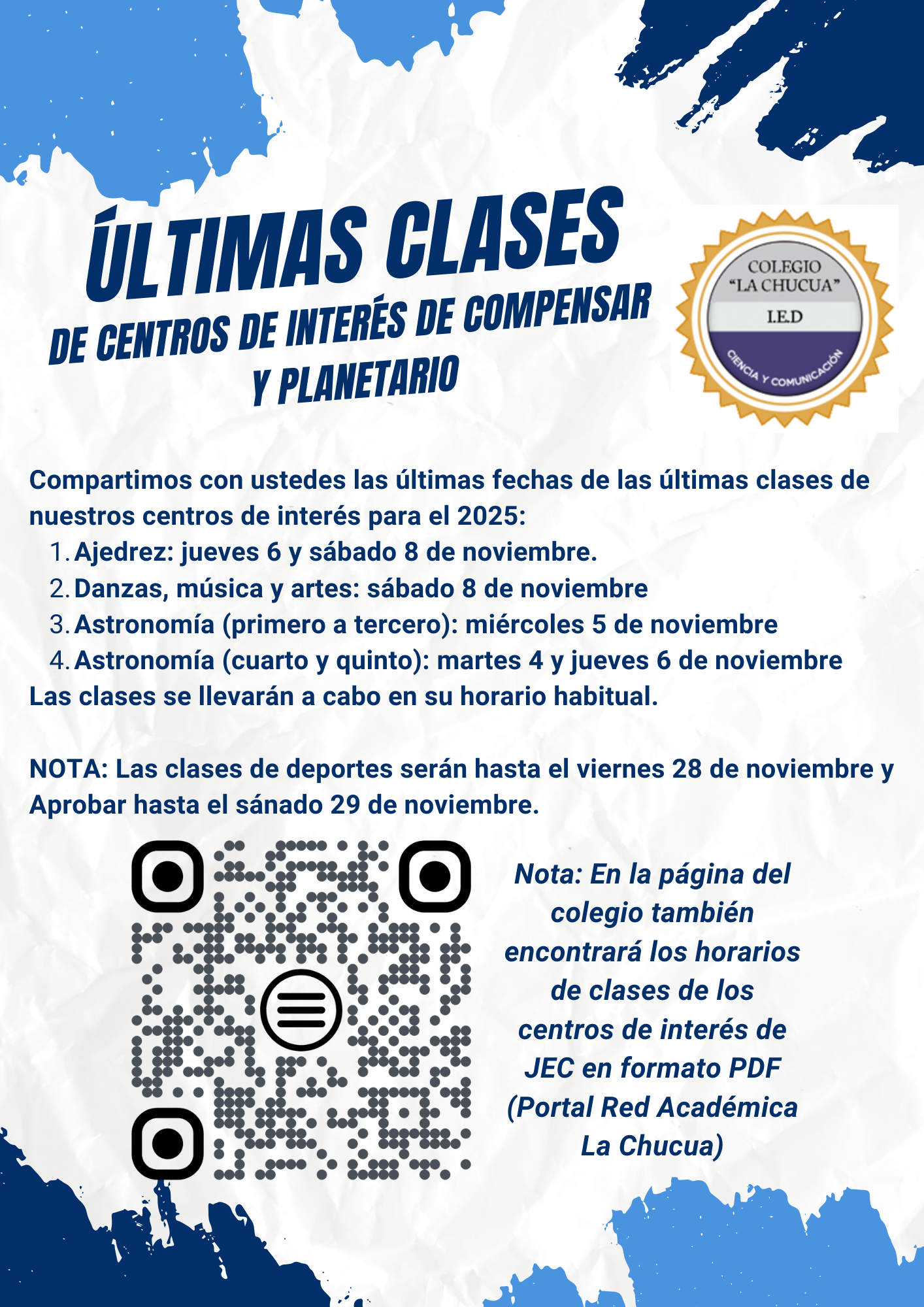 Últimas clases