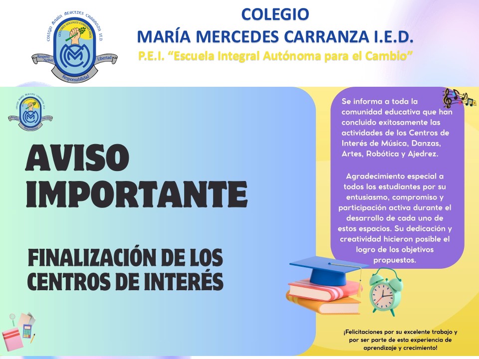 FINALIZACIÓN CENTROS DE INTERÉS 2025