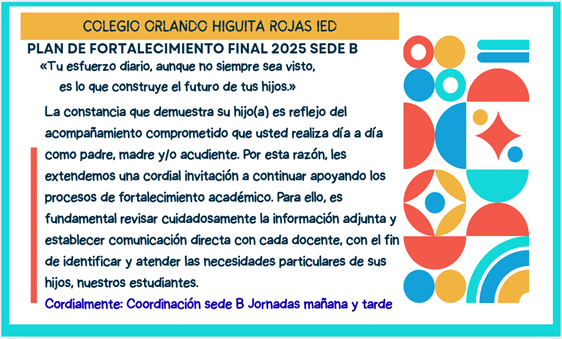 Fortalecimiento de aprendizajes Sede B