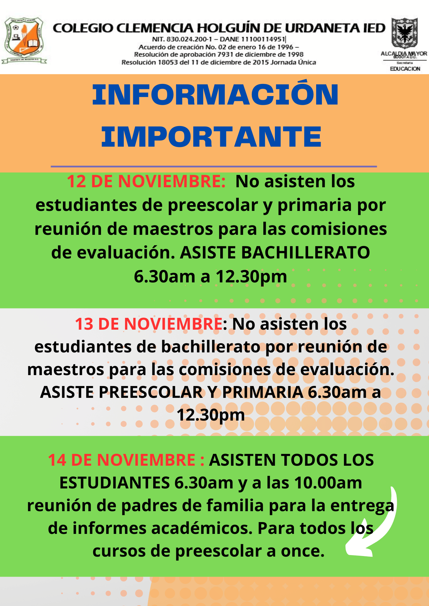 INFORMACIÓN IMPORTANTE 