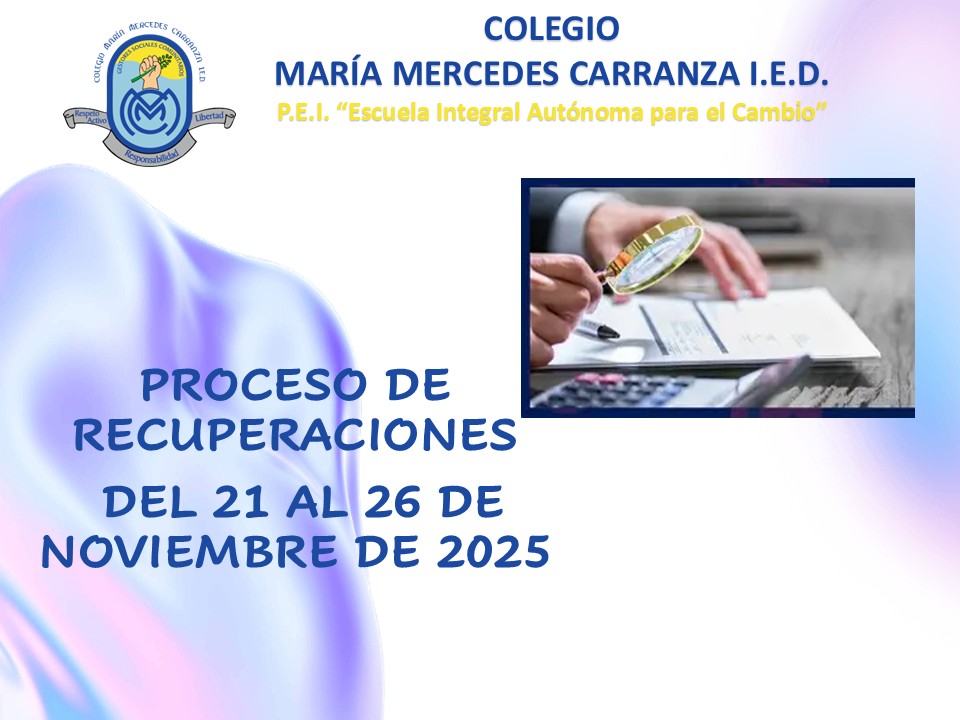 PROCESO DE RECUPERACIONES DEL 21 AL 26 DE NOVIEMBRE DE 2025