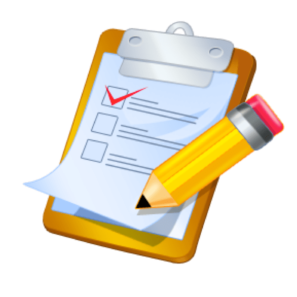 Carpeta con hojas y lápiz