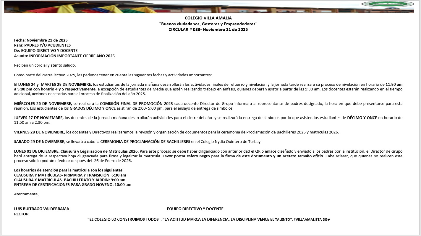 Cierre de fin de año 2025