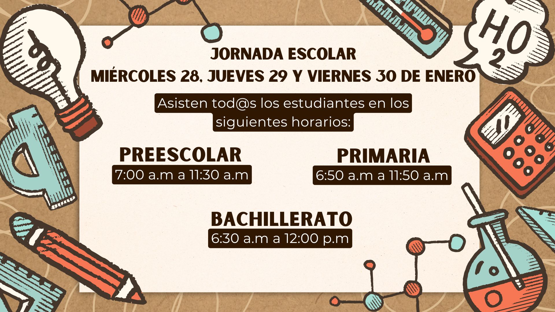 Jornada Escolar Cierre de Enero