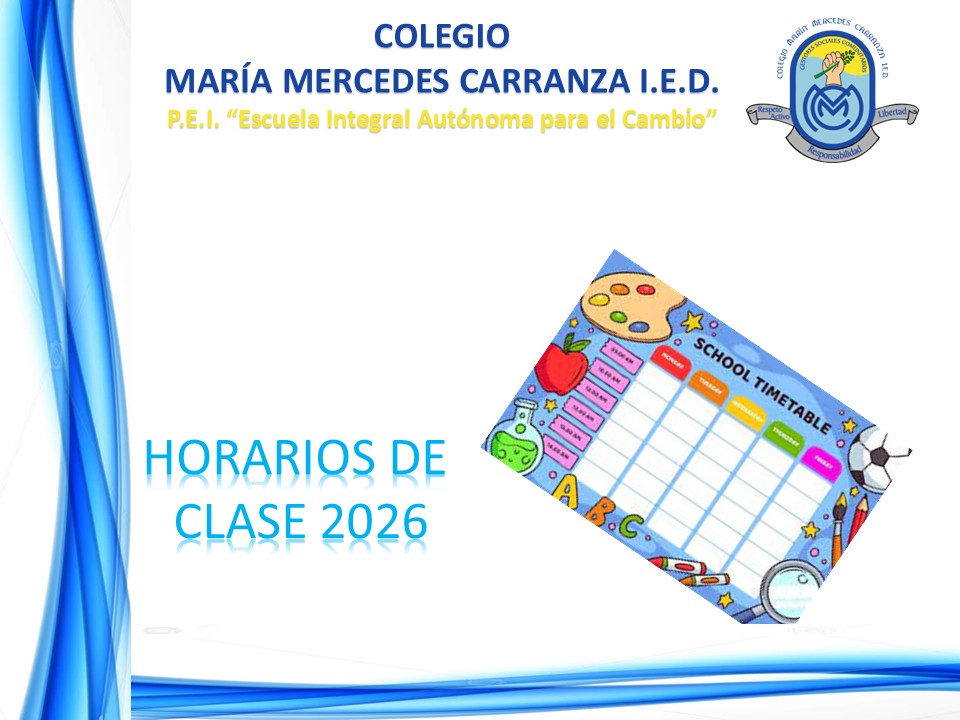 HORARIOS DE CLASE 2026