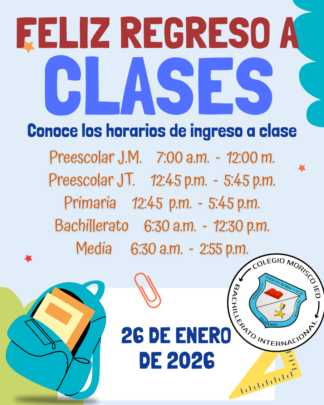 FELIZ REGRESO A CLASES 2026