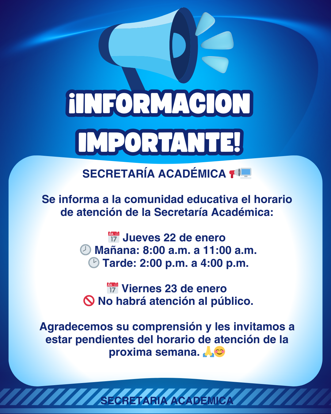 HORARIO DE ATENCION 