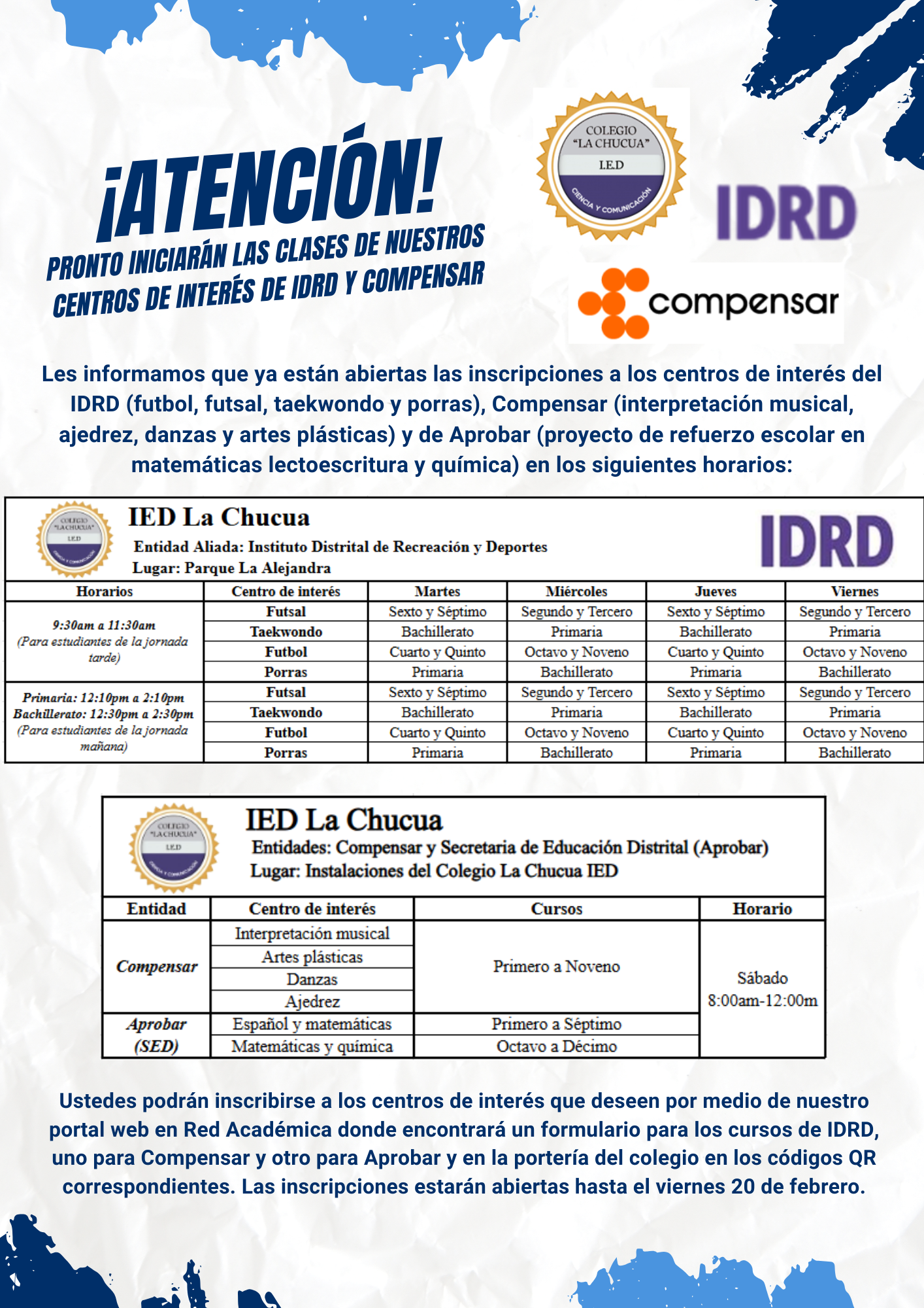 Inscripciones JEC 2026