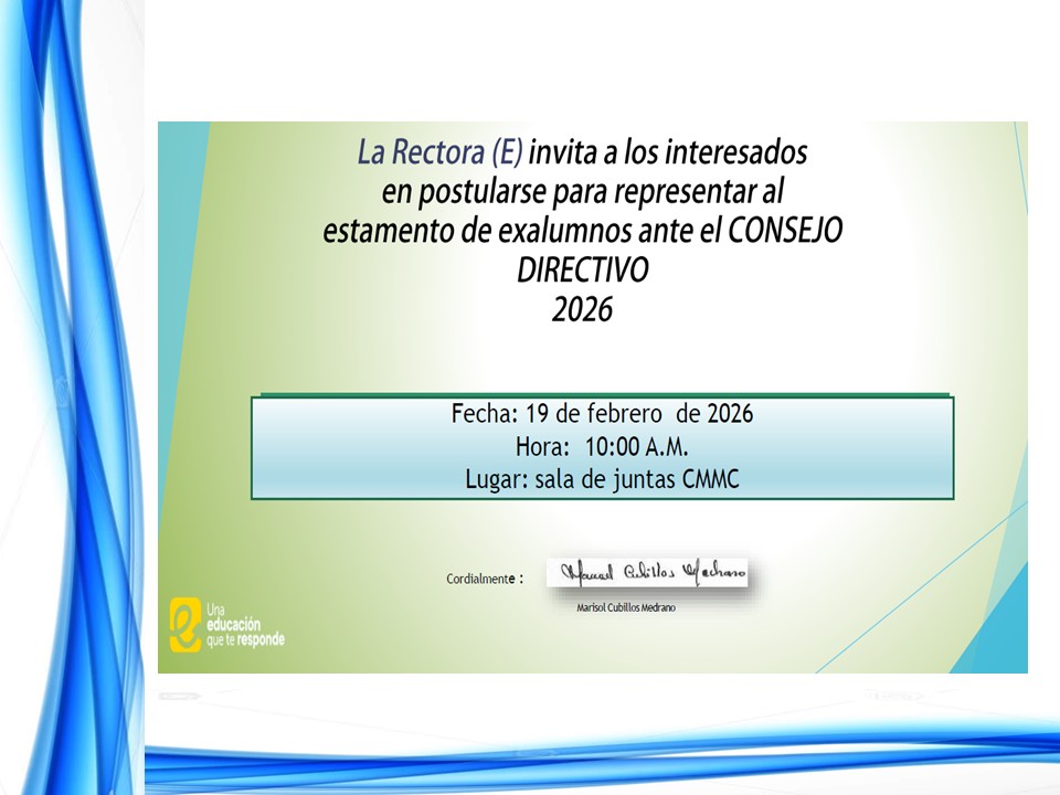 INVITACION  - ELECCION DE REPRESENTANTE DE EXALUMNOS 2026
