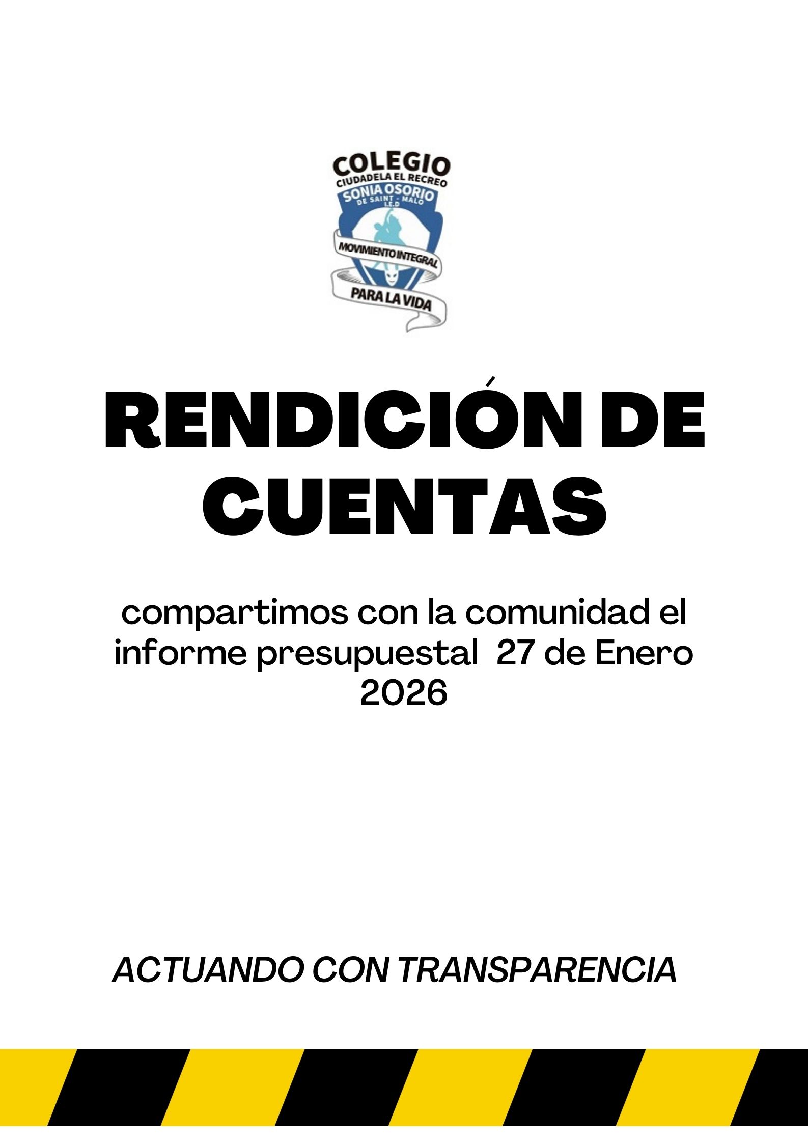 Rendición de Cuentas 27 de Enero 2026