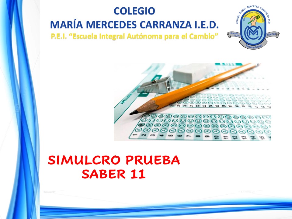 Simulacro prueba saber para Undécimo
