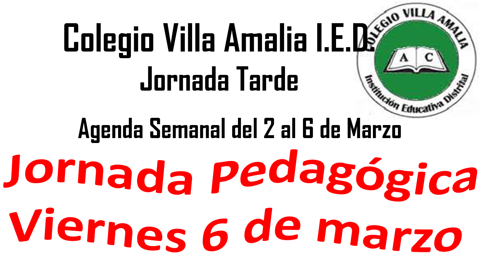 Agenda Semanal del 2 al 6 de Marzo del 2026