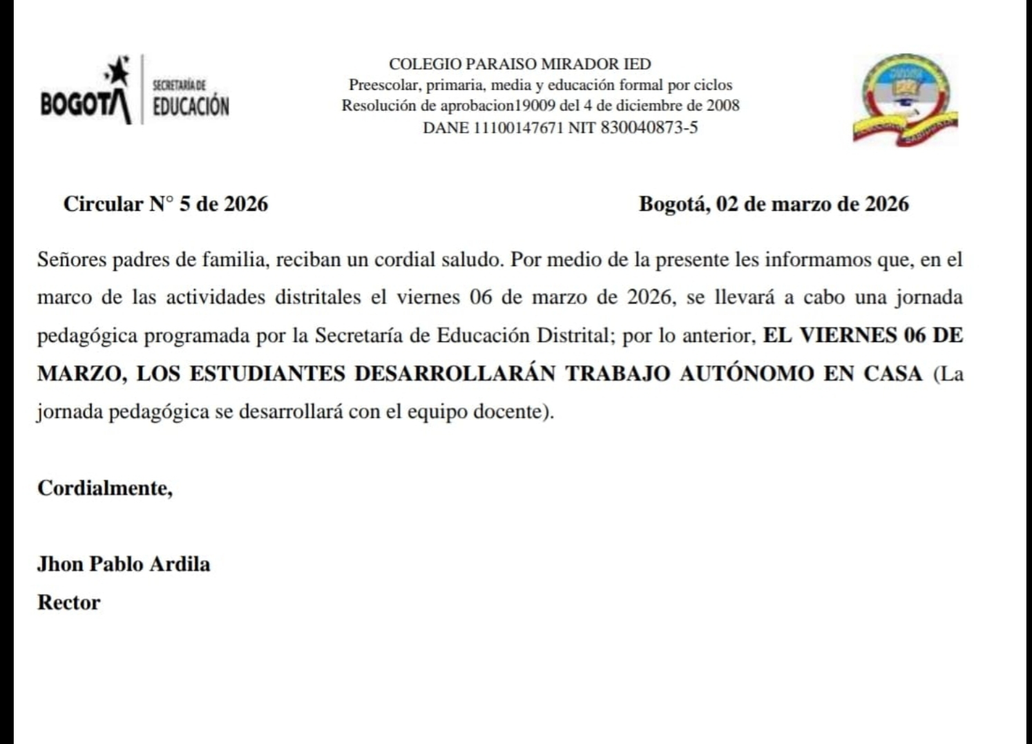 Circular 6 de Marzo.