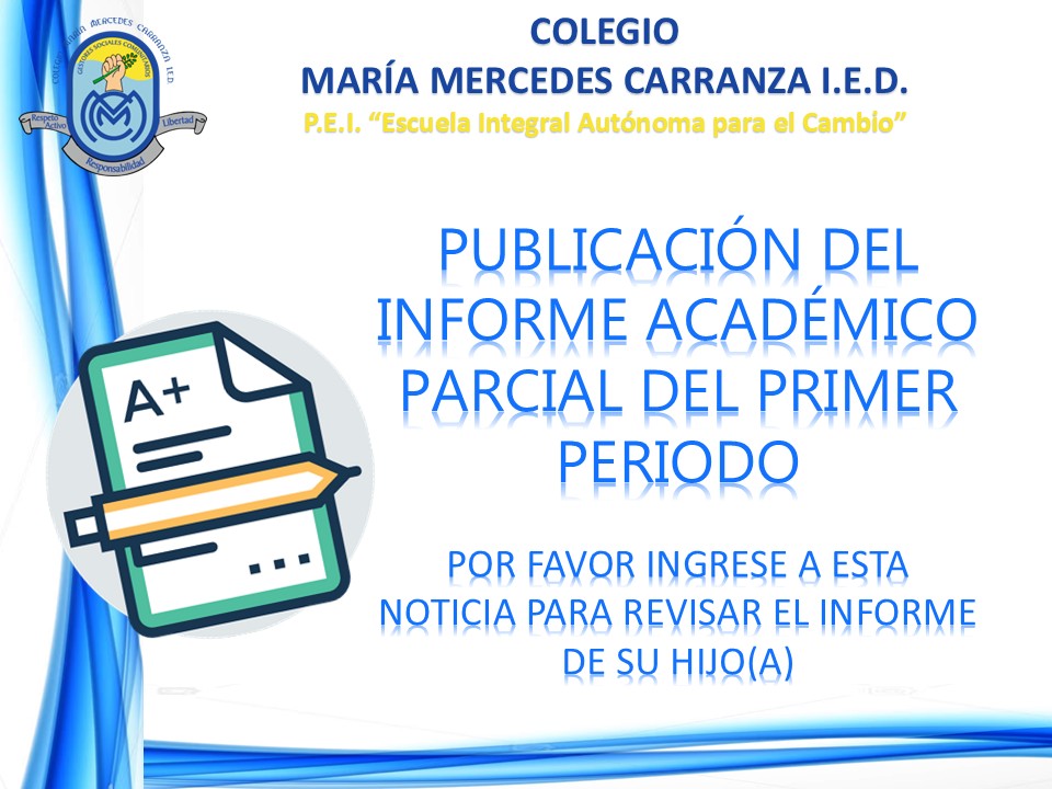 INFORME PARCIAL DEL PRIMER PERIODO