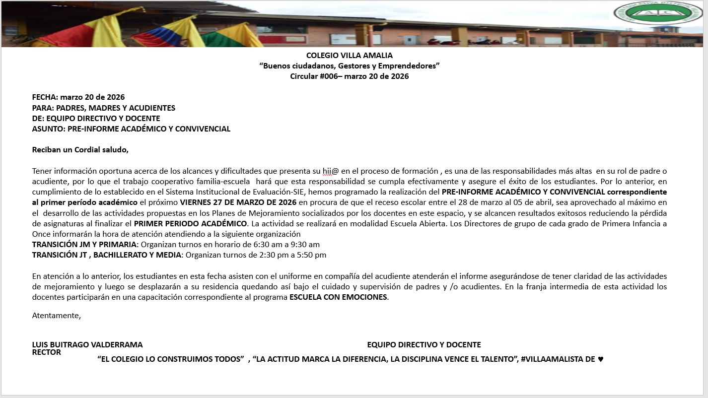 Circular 006 de Marzo 20 del 2026