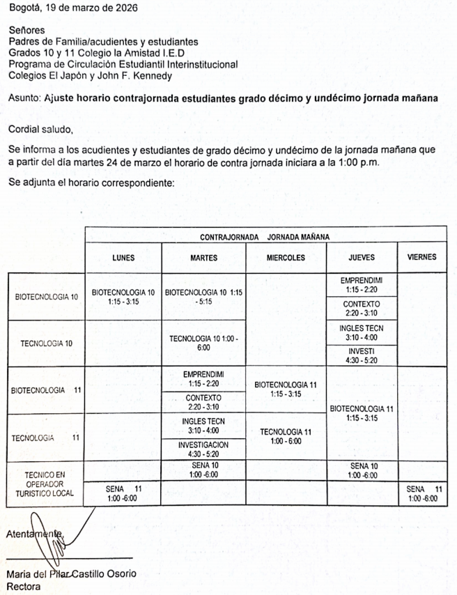 horario