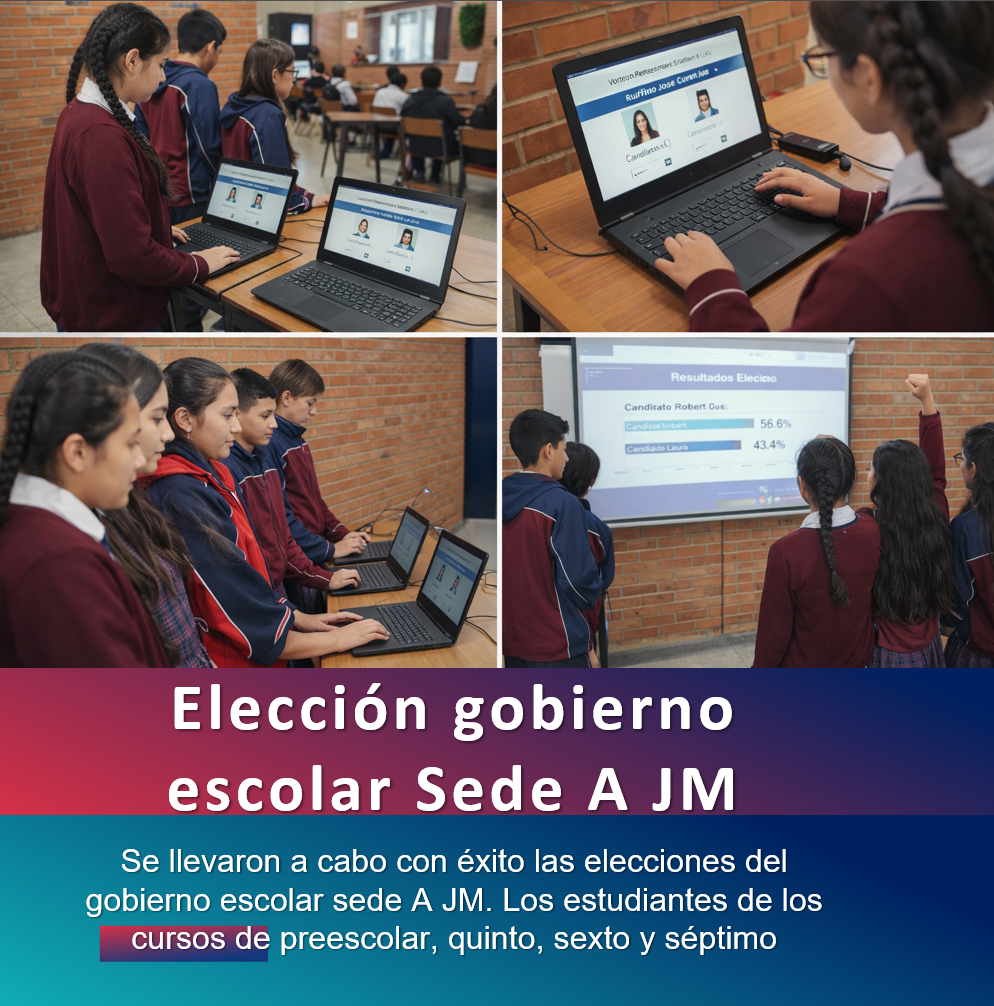 Se llevaron a cabo con éxito las elecciones del gobierno escolar sede A JM. Los estudiantes de los cursos de preescolar, quinto, sexto y séptimo