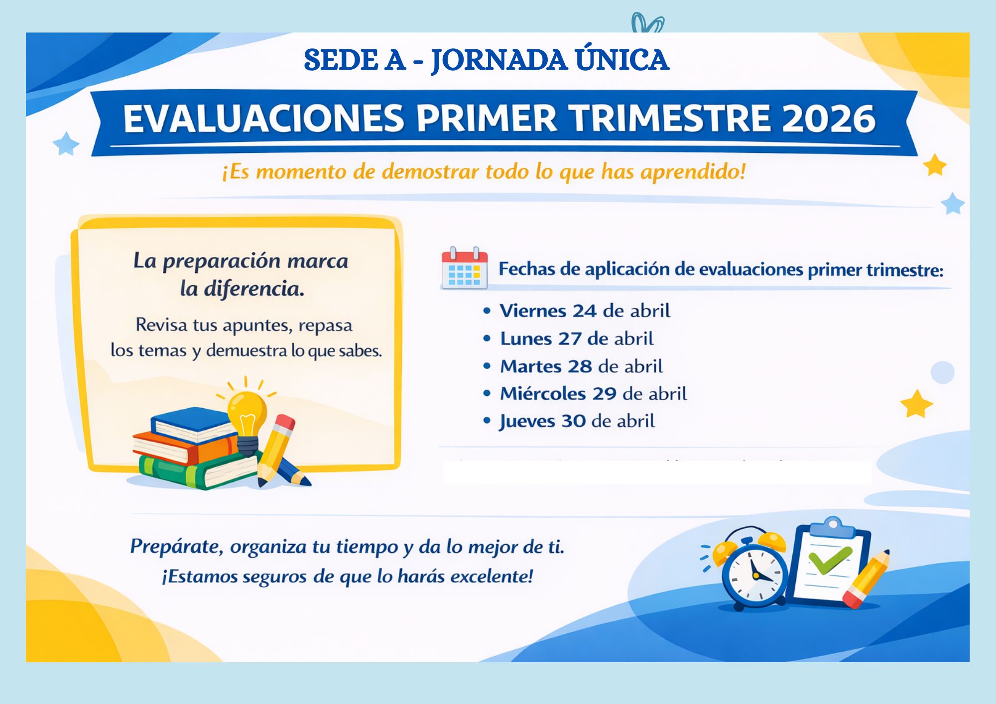 EVALUACIONES I TRIMESTRE