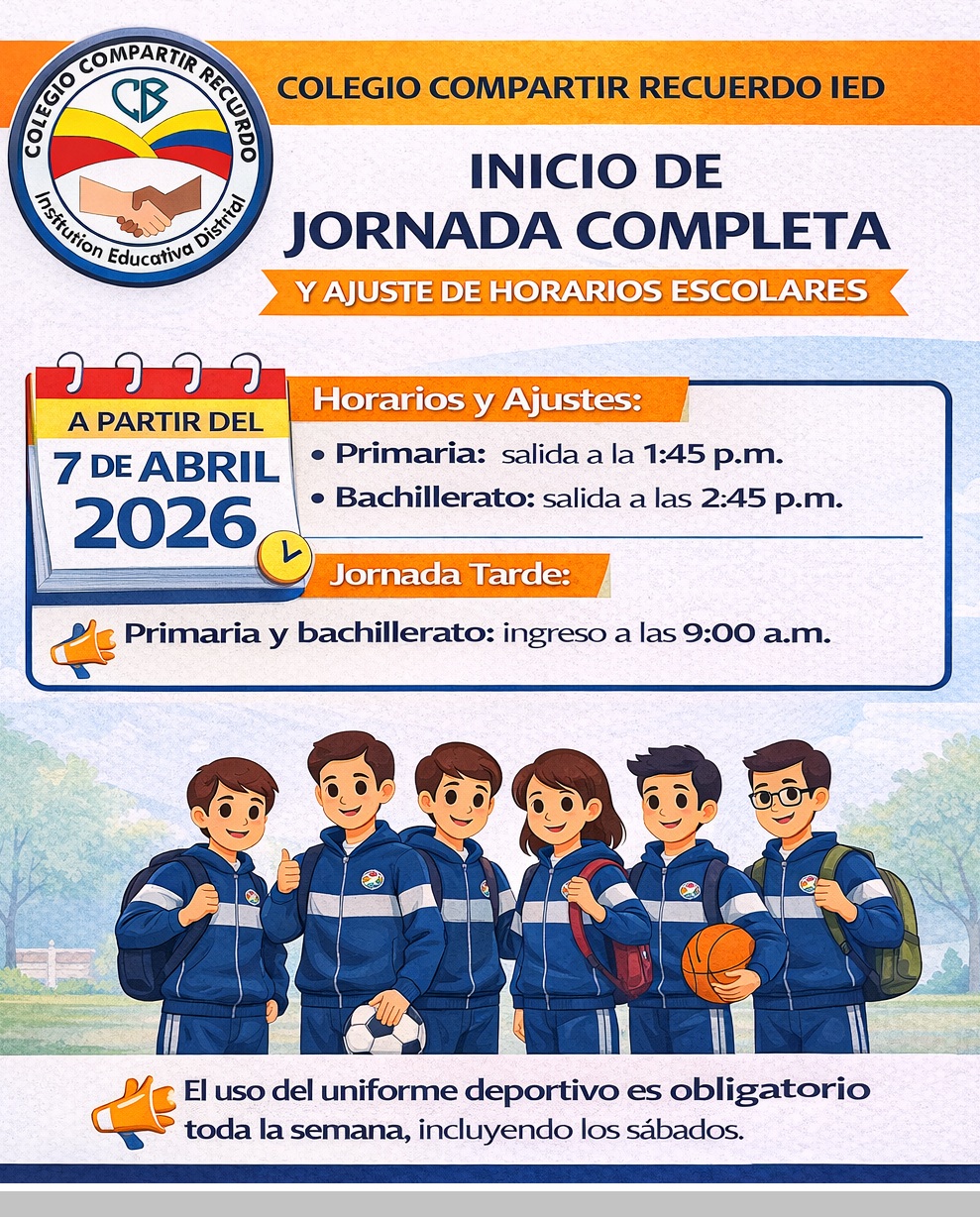 AVISO INICIO JORNADA COMPLETA Y CAMBIO HORARIOS