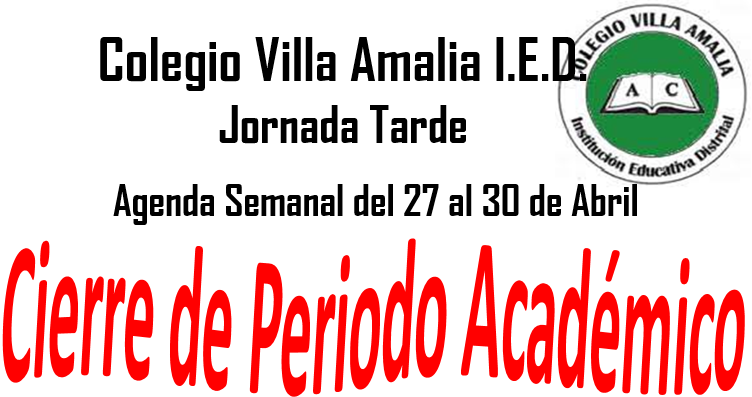 Agenda Semanal del 27 al 30 de Abril del 2026