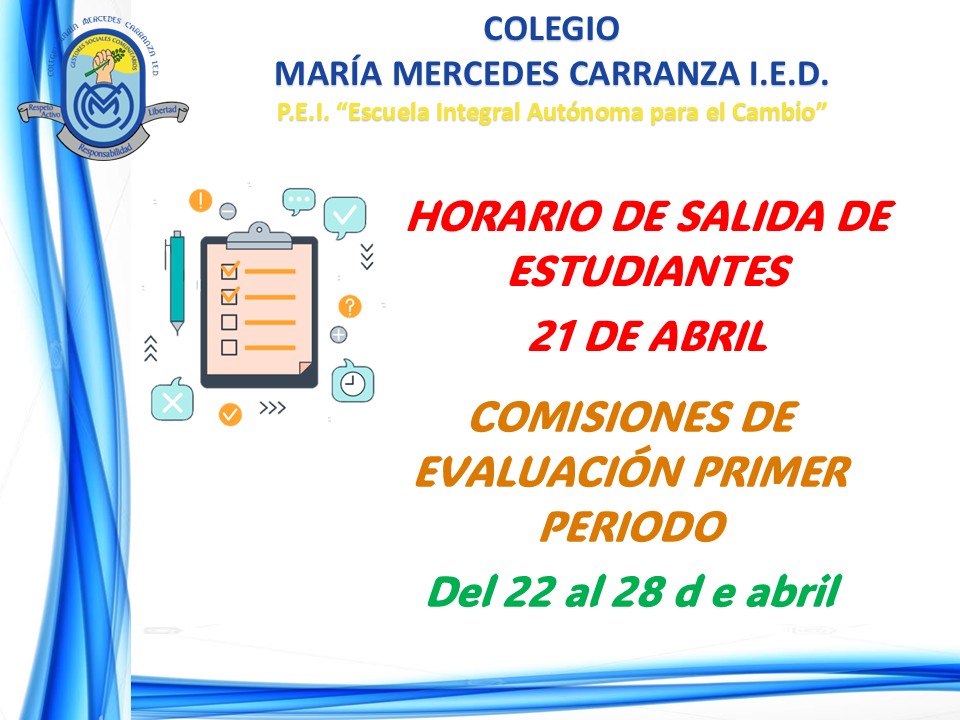 COMISIONES DE EVALUACIÓN PRIMER PERIODO 