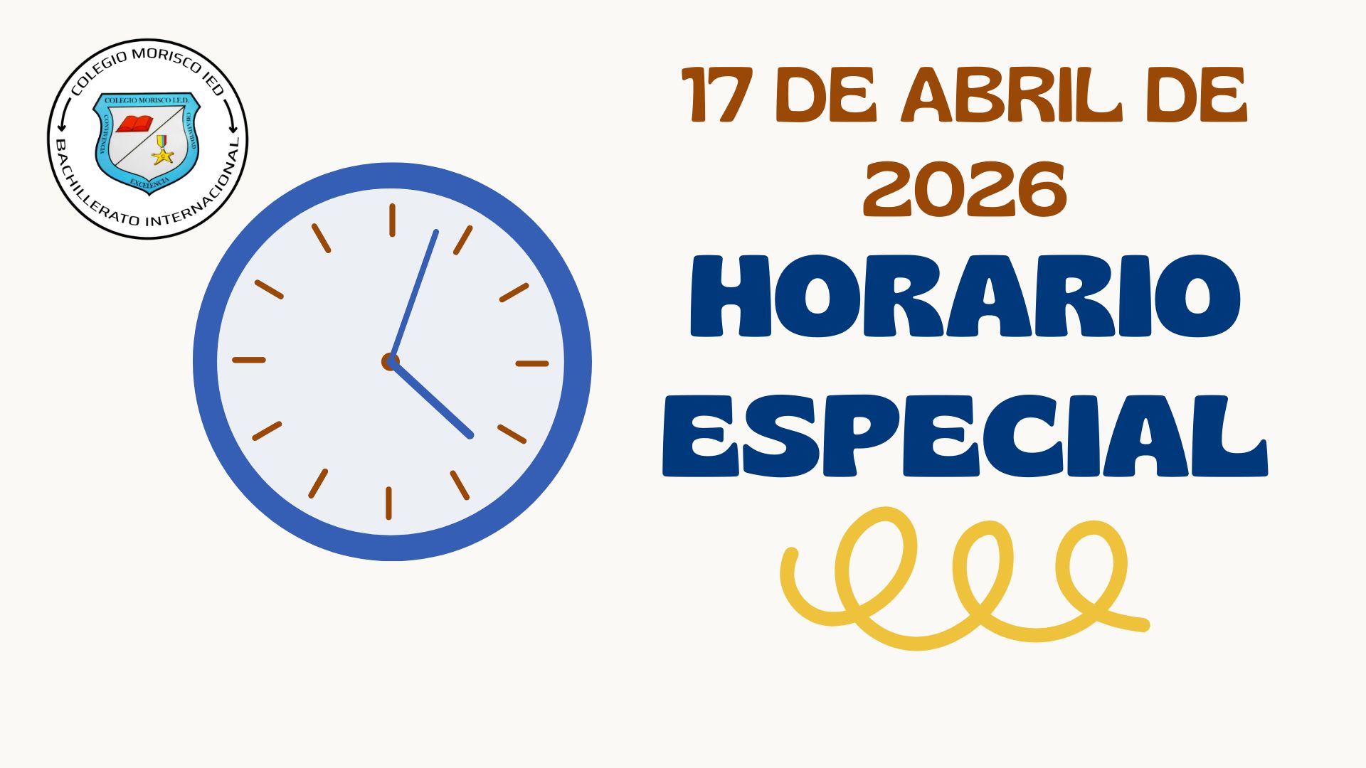 HORARIO ESPECIAL - 17 DE ABRIL DE 2026