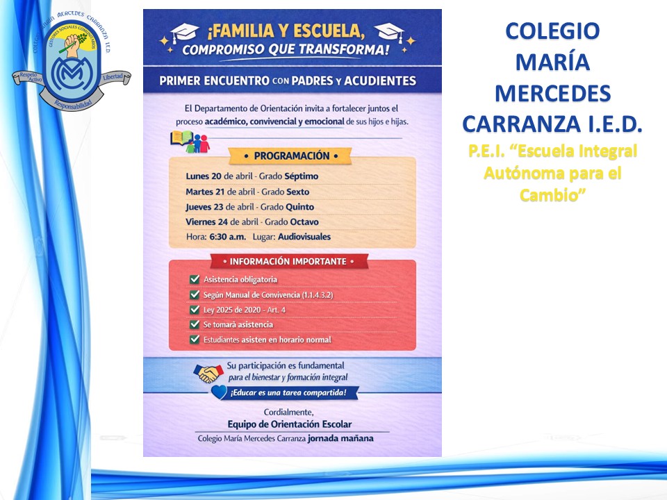 Primer encuentro con padres y acudientes-orientación