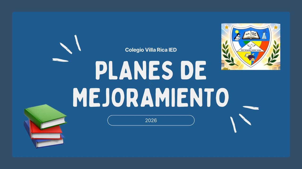 Imagen con texto de los planes de mejoramiento