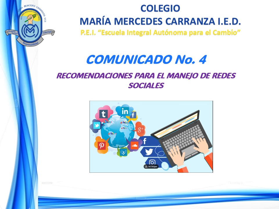 RECOMENDACIONES PARA EL MANEJO DE REDES SOCIALES