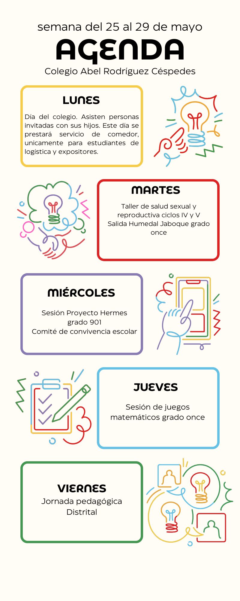 Semana de 25 al 29 de mayo