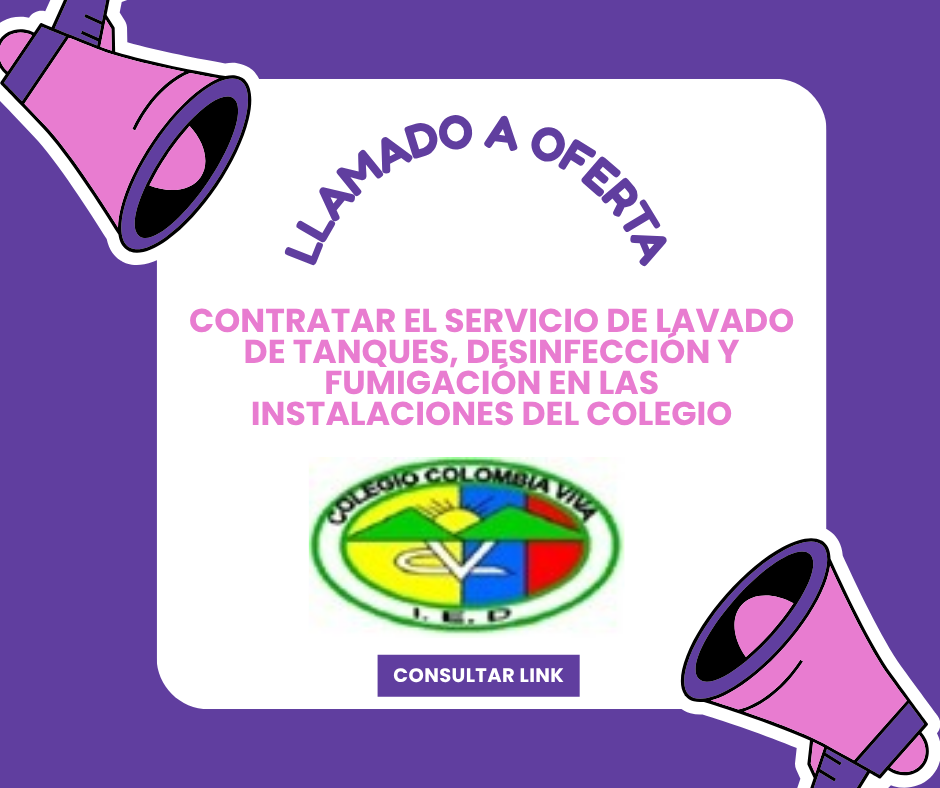 LLAMADO A OFERTAS SERVICIO DE LAVADO DE TANQUES, DESINFECCIÓN Y FUMIGACIÓN EN LA INSTITUCIÓN