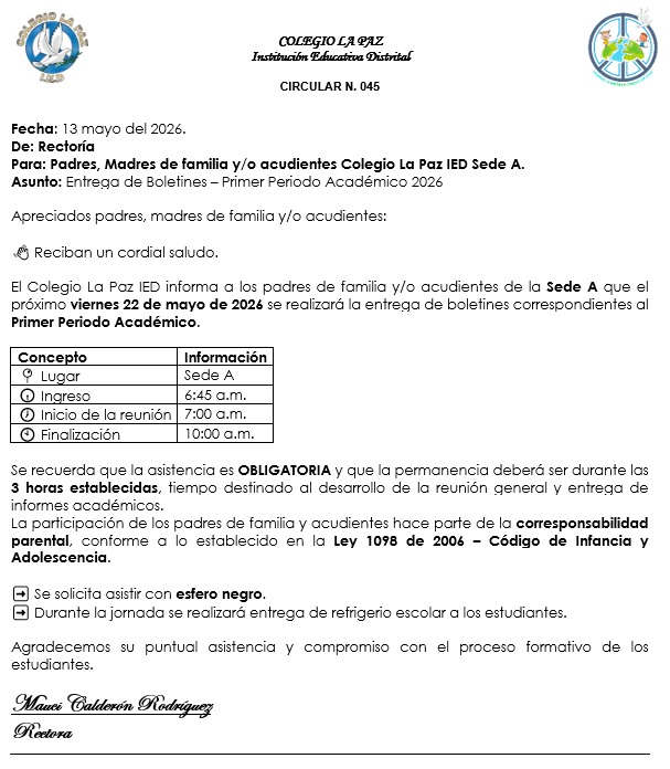 Entrega de notas