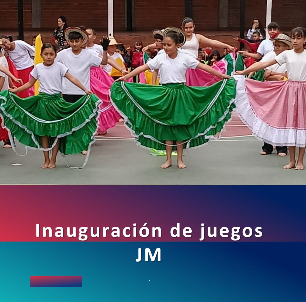 Imagfen de referencia del evento de juegos 2026 jornada mañana, niñas bailando con pollera