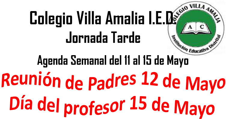 Agenda Semanal del 11 al 15 de Mayo del 2026