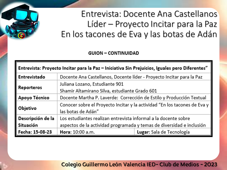 Guion Entrevista Ana Castellanos