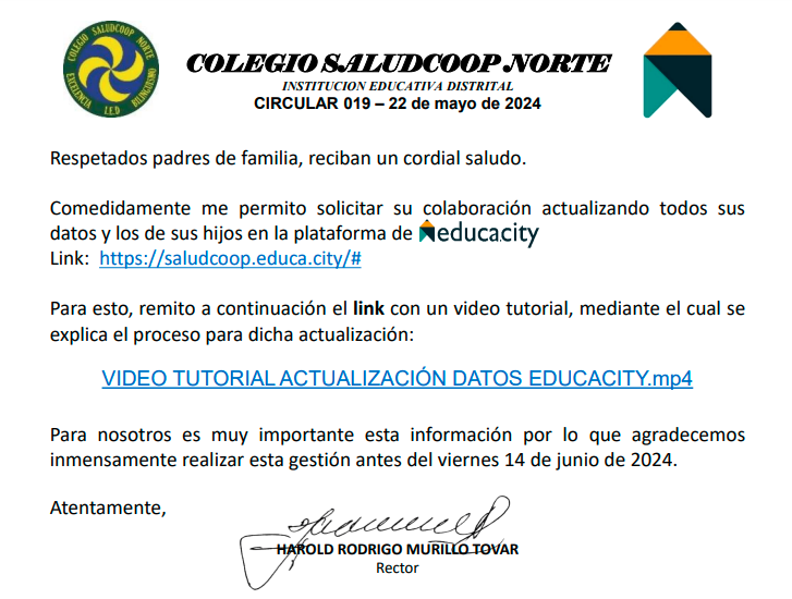 ACTUALIZAR DATOS EDUCACITY