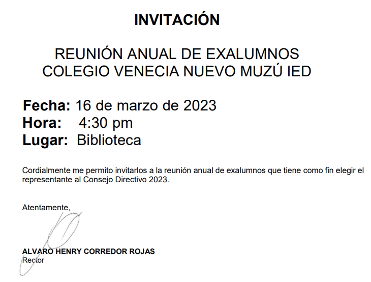 REUNIÓN ANUAL DE EXALUMNOS