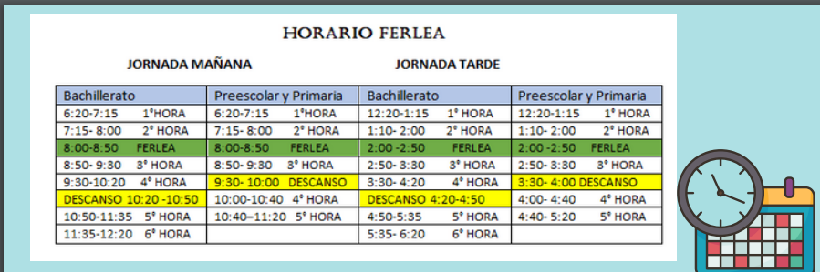 HORARIO FERLEA
