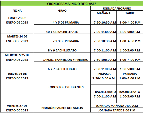 horario
