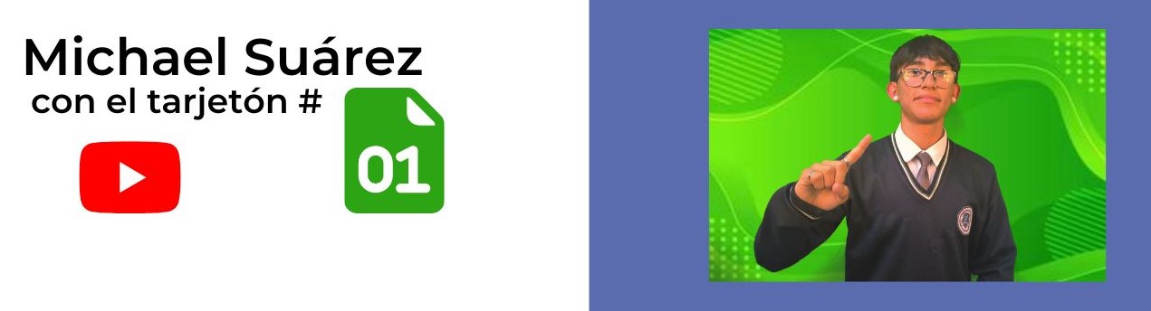 Michal Suárez con el tarjetón #01
