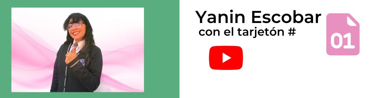 Yanin Escobar  con el tarjetón #01